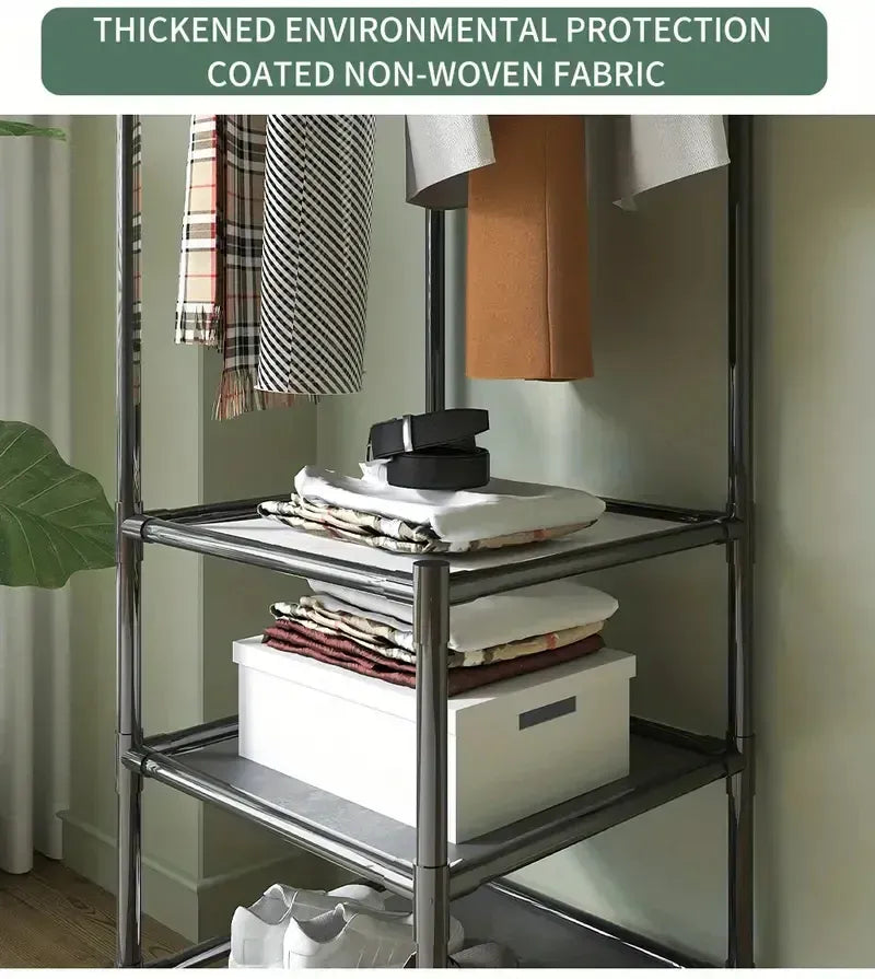 Multifunctional Corner Coat Rack with Shelves | Space-Saving Clothes & Storage Organizer