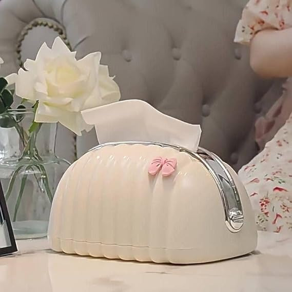 Decorative Shell Tissue Box Case | Elegant Tissue Holder for Home & Office
