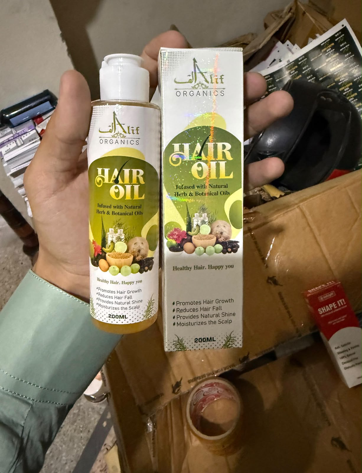 Alif Organic Natural Hair Oil | Herbal Hair Growth & Hair Fall Control Oil