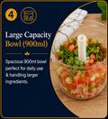 900ml Manual Food Chopper – Vegetable & Fruit Cutter