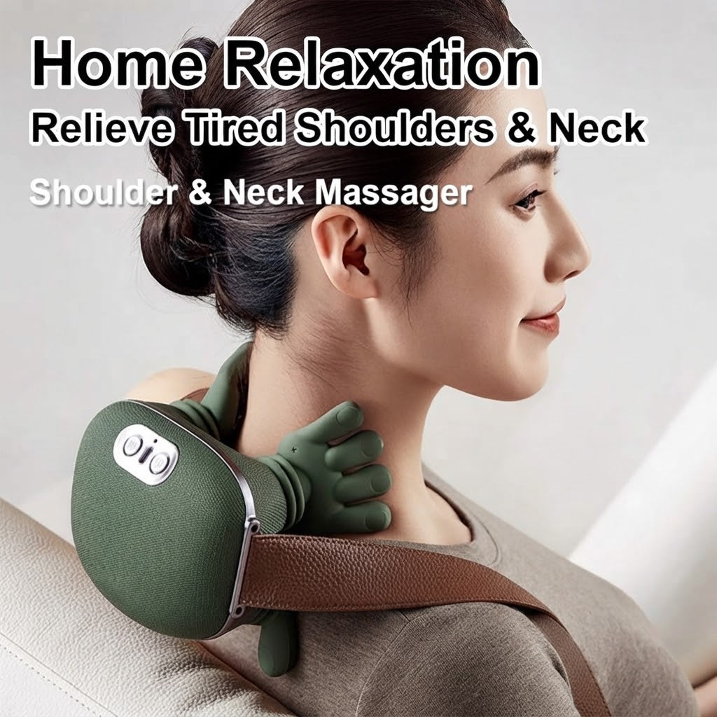 Portable Electric Neck & Shoulder Massager – Hands-Free Relaxation Device