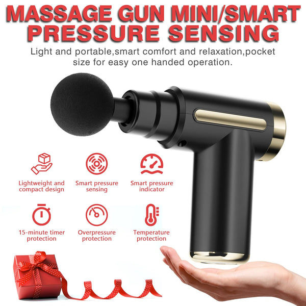4-in-1 Mini Massage Gun – Portable Deep Tissue Muscle Massager
