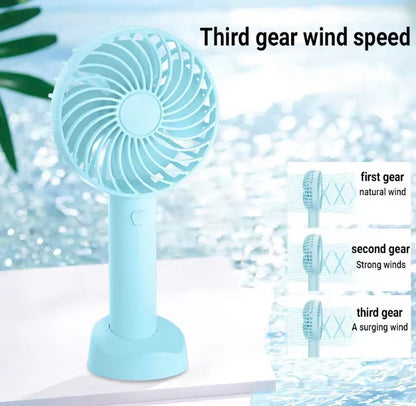Portable Mini Rechargeable Fan | USB Handheld & Desktop Cooling Fan