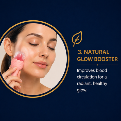 Ice Face Roller for Skin Care | Reusable Facial Ice Roller for Puffy Eyes & Glowing Skin