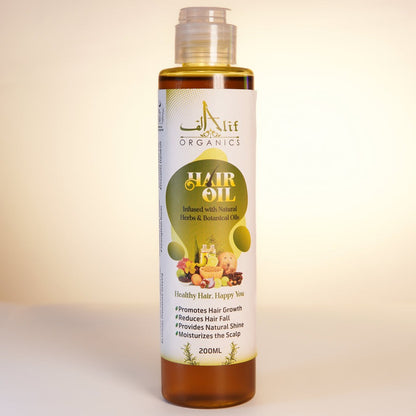 Alif Organic Natural Hair Oil | Herbal Hair Growth & Hair Fall Control Oil