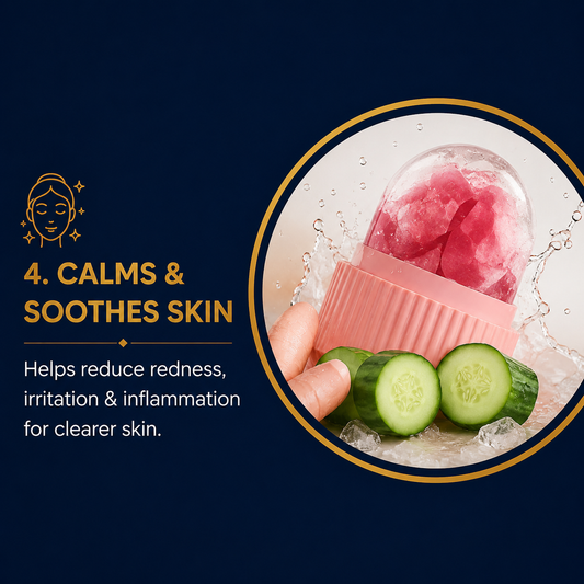 Ice Face Roller for Skin Care | Reusable Facial Ice Roller for Puffy Eyes & Glowing Skin