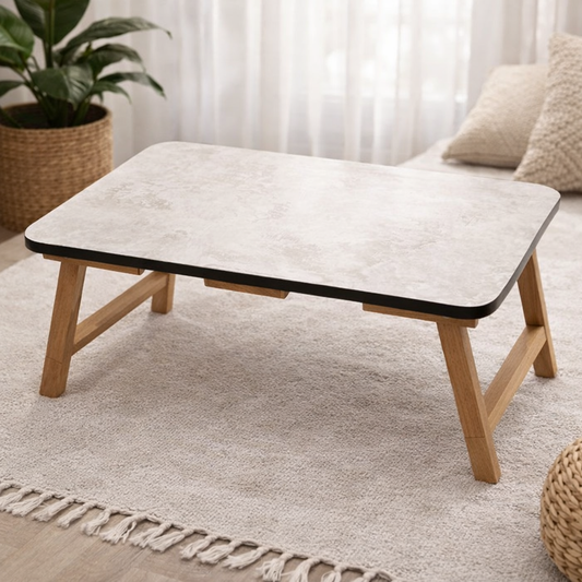 Multi-Purpose Wooden Folding Table for Laptop, Study & Breakfast | Portable Bed Table