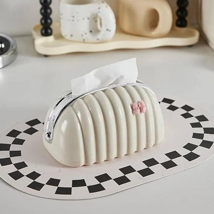 Decorative Shell Tissue Box Case | Elegant Tissue Holder for Home & Office
