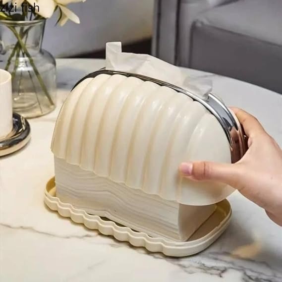 Decorative Shell Tissue Box Case | Elegant Tissue Holder for Home & Office