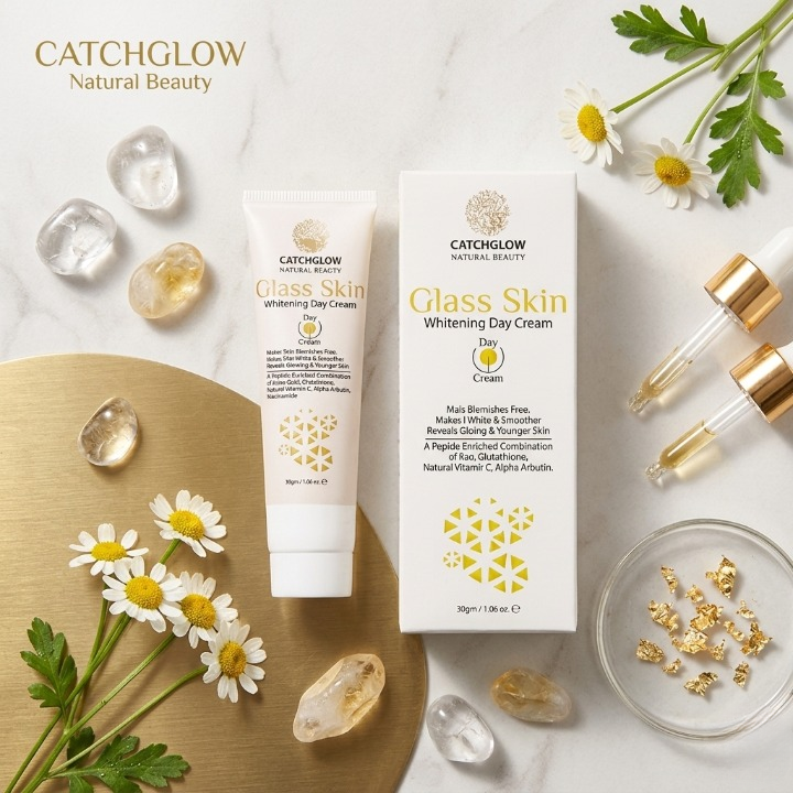Catchglow Natural Beauty Glass Skin Whitening Day Cream | Brightening & Hydrating Face Cream