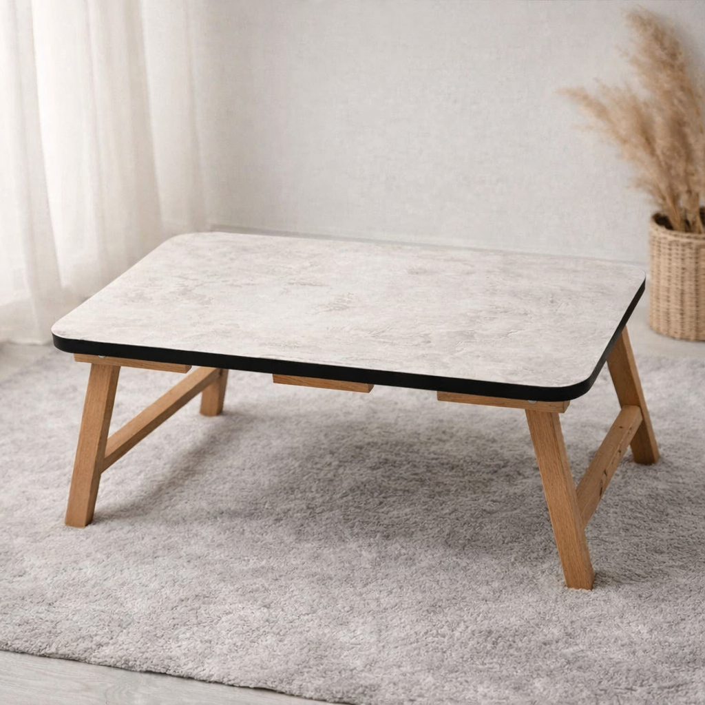 Multi-Purpose Wooden Folding Table for Laptop, Study & Breakfast | Portable Bed Table