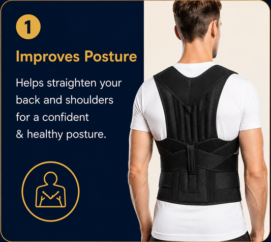 Posture Corrector Belt for Men & Women | Adjustable Back Support Brace