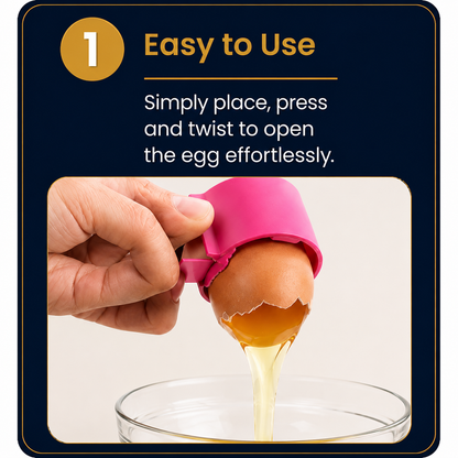 Egg Shell Opener Tool | Safe & Easy Egg Cracker Cutter | Kitchen Egg Cracking Gadget