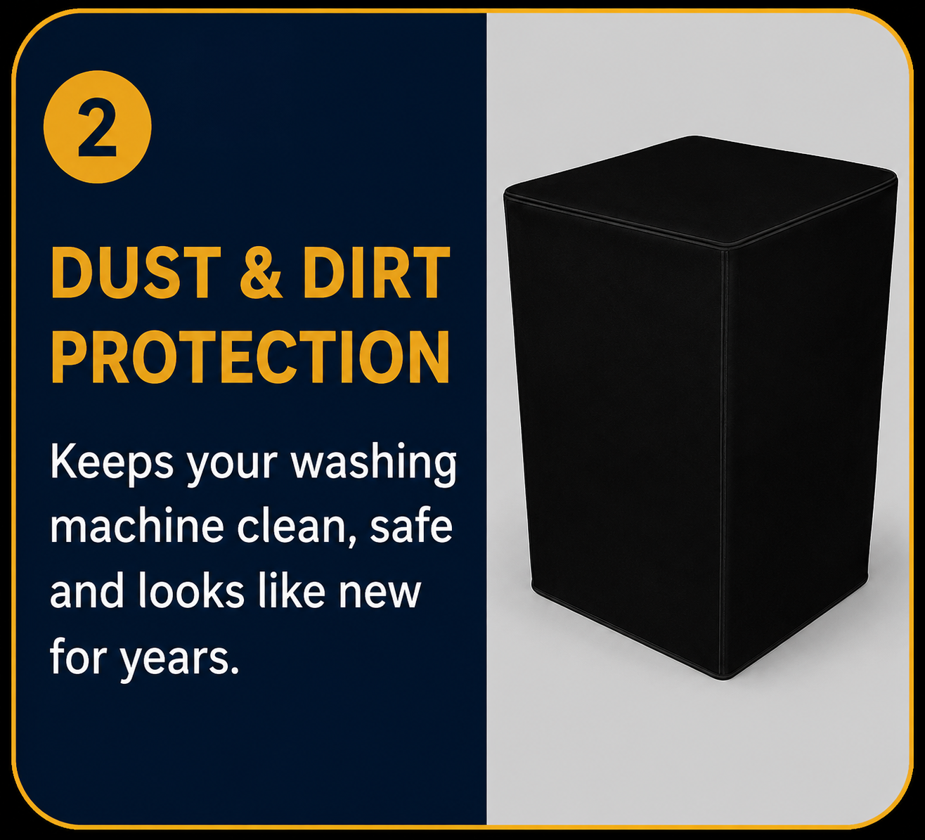 Premium Waterproof Washing Machine Cover – Dustproof Top Load Washing Machine Protector with Zipper