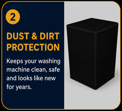 Premium Waterproof Washing Machine Cover – Dustproof Top Load Washing Machine Protector with Zipper