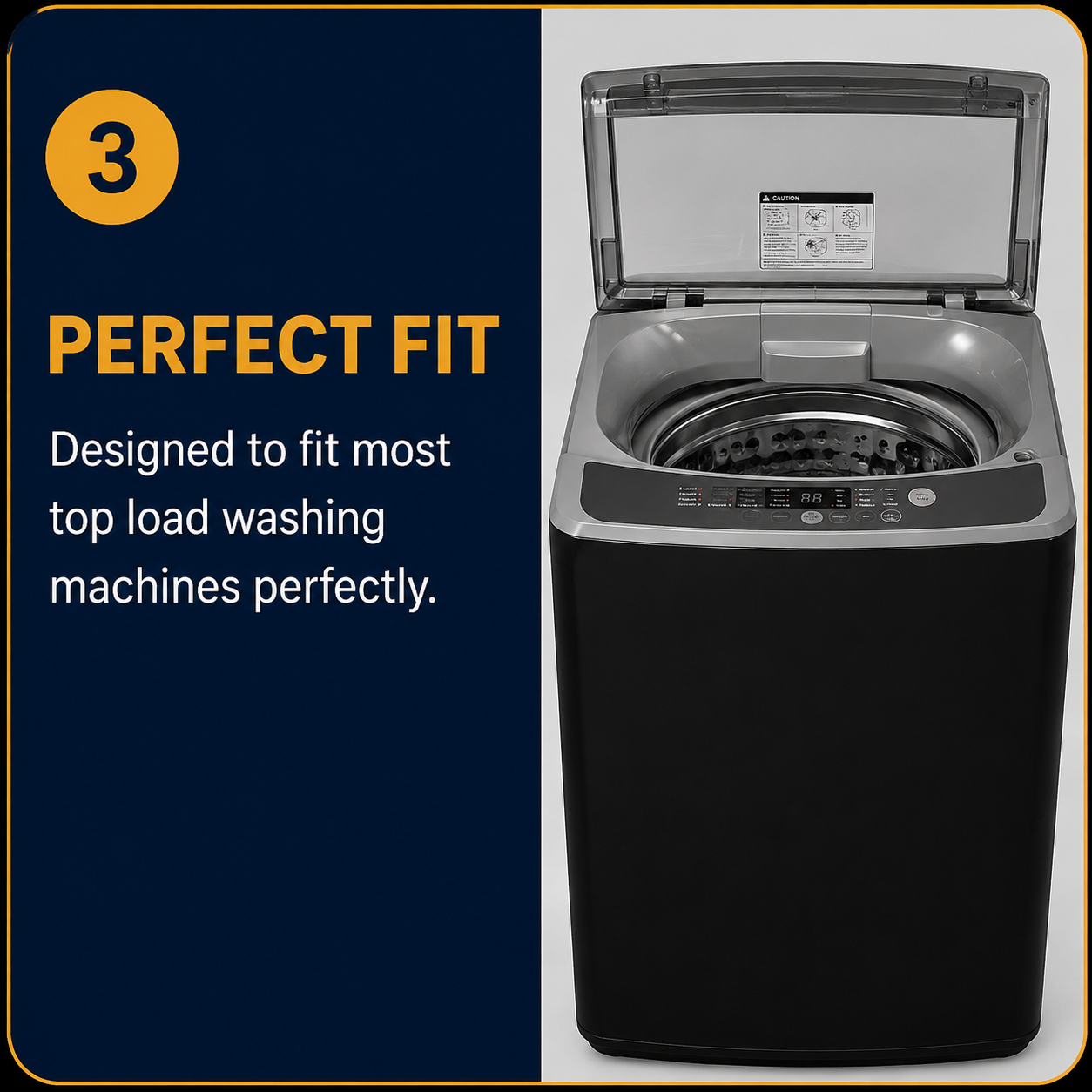 Premium Waterproof Washing Machine Cover – Dustproof Top Load Washing Machine Protector with Zipper