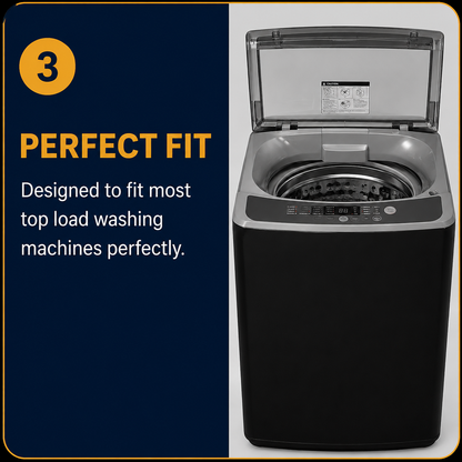 Premium Waterproof Washing Machine Cover – Dustproof Top Load Washing Machine Protector with Zipper