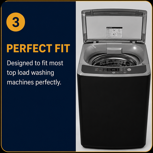 Premium Waterproof Washing Machine Cover – Dustproof Top Load Washing Machine Protector with Zipper