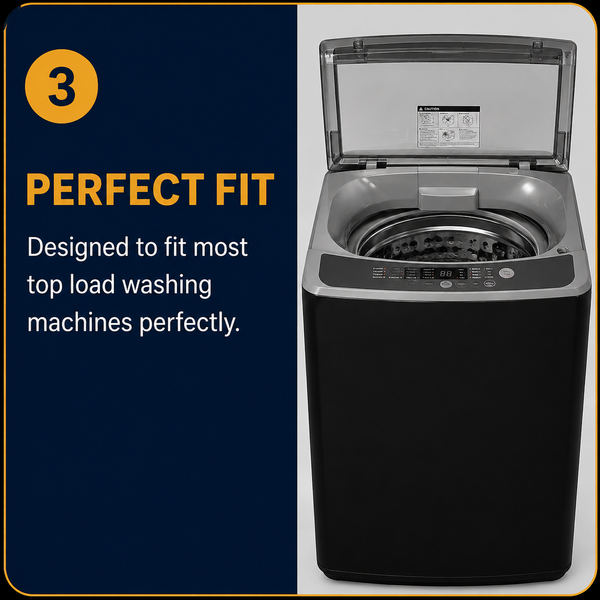 Premium Waterproof Washing Machine Cover – Dustproof Top Load Washing Machine Protector with Zipper