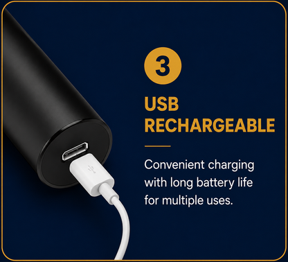 USB Rechargeable Electric Coffee Milk Frother & Egg Beater with Dual Whisk Attachments
