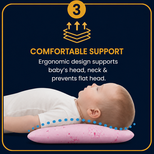 Baby Head Shaping Pillow for Newborn – Anti Flat Head Soft Infant Styling Pillow