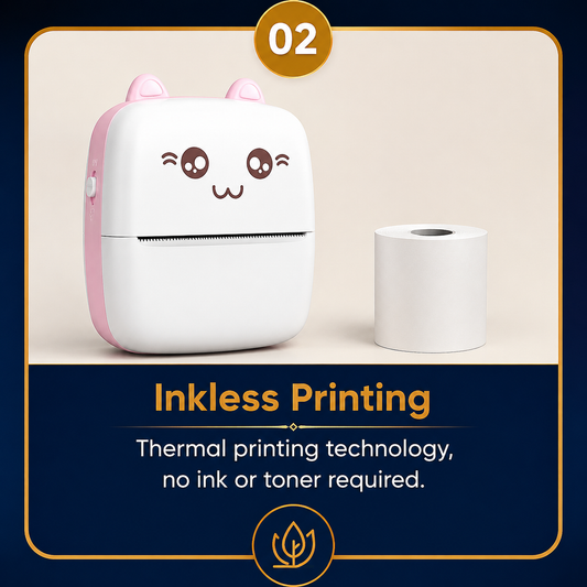 Mini Portable Thermal Printer – Wireless Bluetooth Pocket Printer for Android & iPhone