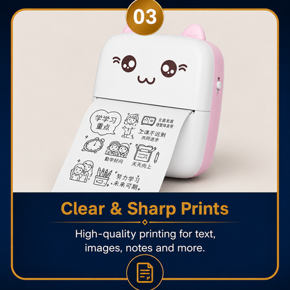 Mini Portable Thermal Printer – Wireless Bluetooth Pocket Printer for Android & iPhone