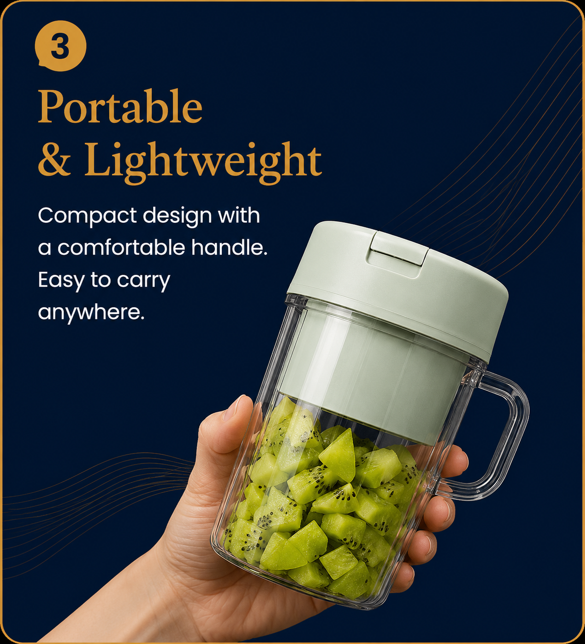 Portable Mini USB Rechargeable Juicer Blender – Personal Fruit Smoothie Maker for Fresh Juice & Shakes