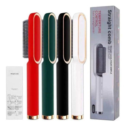 Professional Hair Straightener Comb with Temperature Control | Ceramic Electric Straightening Brush