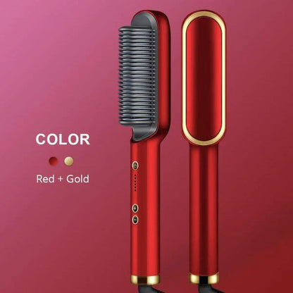 Professional Hair Straightener Comb with Temperature Control | Ceramic Electric Straightening Brush