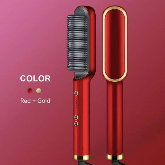 Professional Hair Straightener Comb with Temperature Control | Ceramic Electric Straightening Brush