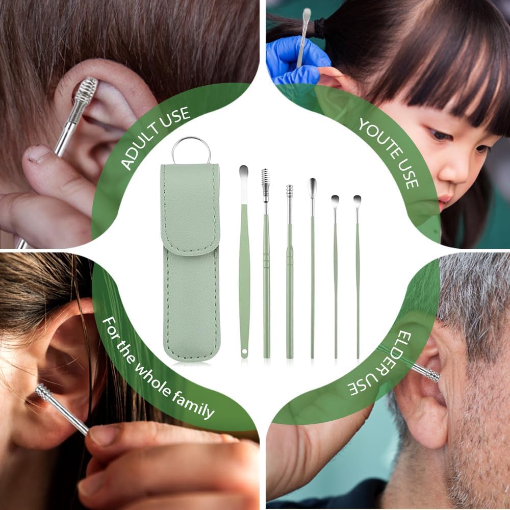Portable Ear Cleaner Tool Kit | Reusable Ear Wax Removal Cleaning Set