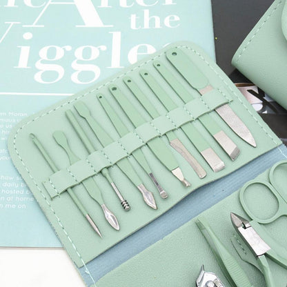 16 Pieces Premium Stainless Steel Manicure Pedicure Kit | Professional Nail Care Set