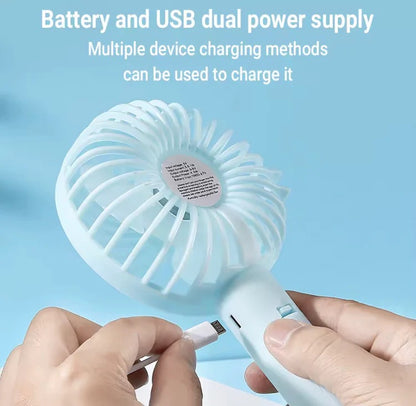 Portable Mini Rechargeable Fan | USB Handheld & Desktop Cooling Fan