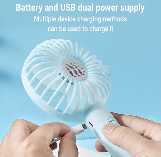 Portable Mini Rechargeable Fan | USB Handheld & Desktop Cooling Fan